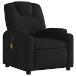 vidaXL Fotoliu de masaj rabatabil, negru, material textil vidaXL Fotoliu de masaj rabatabil, negru, material textil