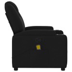 vidaXL Fotoliu de masaj rabatabil, negru, material textil vidaXL Fotoliu de masaj rabatabil, negru, material textil