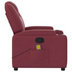 vidaXL Fotoliu de masaj rabatabil, roșu vin, material textil vidaXL Fotoliu de masaj rabatabil, roșu vin, material textil