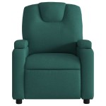 vidaXL Fotoliu de masaj rabatabil, verde închis, material textil vidaXL Fotoliu de masaj rabatabil, verde închis, material textil