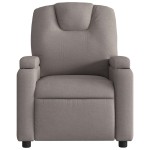 vidaXL Fotoliu de masaj rabatabil, gri taupe, material textil
