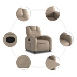 vidaXL Fotoliu rabatabil, cappuccino, piele ecologică vidaXL Fotoliu rabatabil, cappuccino, piele ecologică