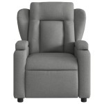 vidaXL Fotoliu rabatabil, gri închis, material textil