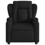 vidaXL Fotoliu rabatabil, negru, material textil vidaXL Fotoliu rabatabil, negru, material textil