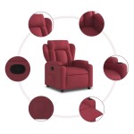 vidaXL Fotoliu rabatabil, roșu vin, material textil vidaXL Fotoliu rabatabil, roșu vin, material textil