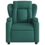 vidaXL Fotoliu rabatabil, verde închis, material textil vidaXL Fotoliu rabatabil, verde închis, material textil