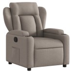 vidaXL Fotoliu rabatabil, gri taupe, material textil