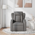 vidaXL Fotoliu de masaj rabatabil, gri închis, material textil vidaXL Fotoliu de masaj rabatabil, gri închis, material textil