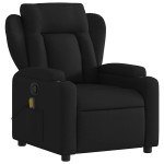 vidaXL Fotoliu de masaj rabatabil, negru, material textil vidaXL Fotoliu de masaj rabatabil, negru, material textil