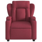 vidaXL Fotoliu de masaj rabatabil, roșu vin, material textil vidaXL Fotoliu de masaj rabatabil, roșu vin, material textil