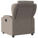 vidaXL Fotoliu de masaj rabatabil, gri taupe, material textil vidaXL Fotoliu de masaj rabatabil, gri taupe, material textil
