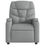 vidaXL Fotoliu rabatabil, gri deschis, material textil