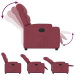 vidaXL Fotoliu rabatabil, roșu vin, material textil vidaXL Fotoliu rabatabil, roșu vin, material textil