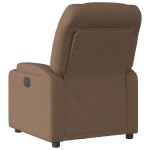 vidaXL Fotoliu rabatabil, maro, material textil