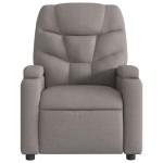 vidaXL Fotoliu rabatabil, gri taupe, material textil