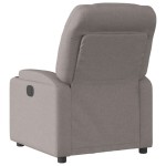vidaXL Fotoliu rabatabil, gri taupe, material textil