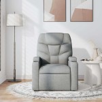 vidaXL Fotoliu de masaj rabatabil, gri deschis, textil