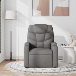 vidaXL Fotoliu de masaj rabatabil, gri închis, material textil