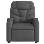 vidaXL Fotoliu de masaj rabatabil, gri închis, material textil