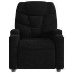 vidaXL Fotoliu de masaj rabatabil, negru, material textil vidaXL Fotoliu de masaj rabatabil, negru, material textil