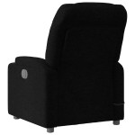 vidaXL Fotoliu de masaj rabatabil, negru, material textil vidaXL Fotoliu de masaj rabatabil, negru, material textil