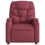 vidaXL Fotoliu de masaj rabatabil, roșu vin, material textil vidaXL Fotoliu de masaj rabatabil, roșu vin, material textil