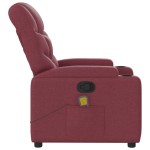 vidaXL Fotoliu de masaj rabatabil, roșu vin, material textil vidaXL Fotoliu de masaj rabatabil, roșu vin, material textil