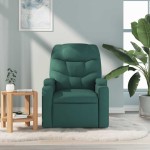 vidaXL Fotoliu de masaj rabatabil, verde închis, material textil vidaXL Fotoliu de masaj rabatabil, verde închis, material textil