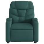 vidaXL Fotoliu de masaj rabatabil, verde închis, material textil vidaXL Fotoliu de masaj rabatabil, verde închis, material textil