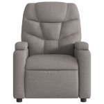 vidaXL Fotoliu de masaj rabatabil, gri taupe, material textil