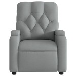 vidaXL Fotoliu rabatabil, gri deschis, material textil
