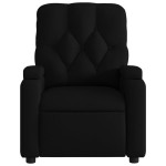 vidaXL Fotoliu rabatabil, negru, material textil vidaXL Fotoliu rabatabil, negru, material textil