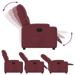 vidaXL Fotoliu rabatabil, roșu vin, material textil vidaXL Fotoliu rabatabil, roșu vin, material textil