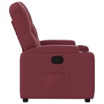 vidaXL Fotoliu rabatabil, roșu vin, material textil vidaXL Fotoliu rabatabil, roșu vin, material textil