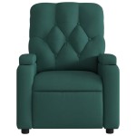 vidaXL Fotoliu rabatabil, verde închis, material textil vidaXL Fotoliu rabatabil, verde închis, material textil