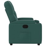 vidaXL Fotoliu rabatabil, verde închis, material textil vidaXL Fotoliu rabatabil, verde închis, material textil
