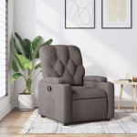vidaXL Fotoliu rabatabil, gri taupe, material textil