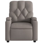 vidaXL Fotoliu rabatabil, gri taupe, material textil