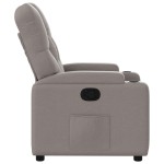 vidaXL Fotoliu rabatabil, gri taupe, material textil