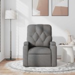 vidaXL Fotoliu de masaj rabatabil, gri închis, material textil