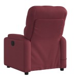 vidaXL Fotoliu de masaj rabatabil, roșu vin, material textil vidaXL Fotoliu de masaj rabatabil, roșu vin, material textil