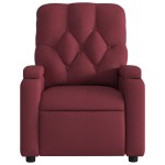 vidaXL Fotoliu de masaj rabatabil, roșu vin, material textil vidaXL Fotoliu de masaj rabatabil, roșu vin, material textil