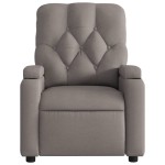 vidaXL Fotoliu de masaj rabatabil, gri taupe, material textil