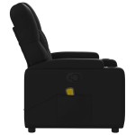vidaXL Fotoliu rabatabil cu masaj, negru, piele ecologică