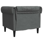 vidaXL Fotoliu Chesterfield gri închis, material textil