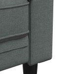 vidaXL Fotoliu Chesterfield gri închis, material textil