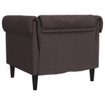 vidaXL Fotoliu Chesterfield maro închis, material textil