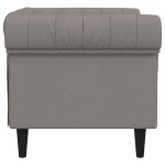 vidaXL Fotoliu Chesterfield, gri taupe, material textil