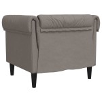 vidaXL Fotoliu Chesterfield, gri taupe, material textil