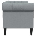 vidaXL Canapea Chesterfield cu 2 locuri, gri deschis, material textil vidaXL Canapea Chesterfield cu 2 locuri, gri deschis, material textil